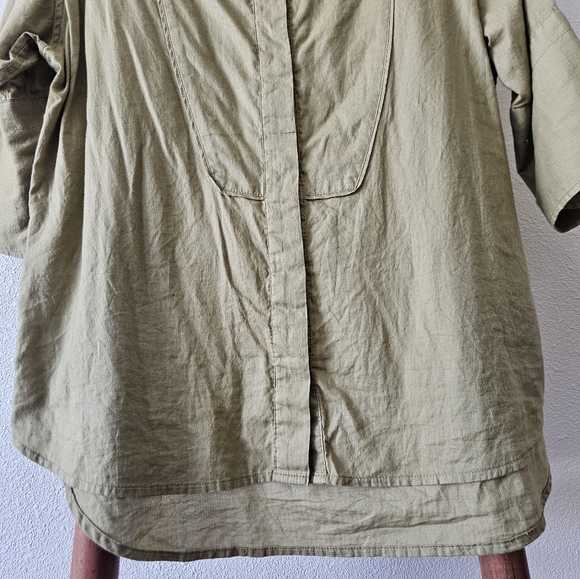 J. Crew Herringbon Twill Oversized Shirt - Picture 9 of 16